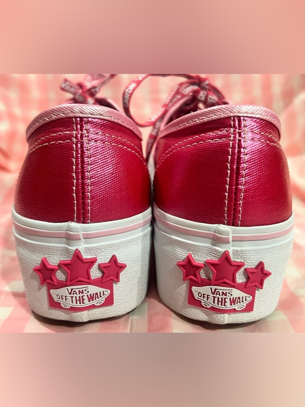 Vans x Barbie Platform Sneakers Pink Metallic | 7 | EUC | Limited Edition ‼️ - Picture 3 of 15